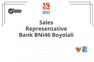 Sales Representative Bank BNI46 Boyolali